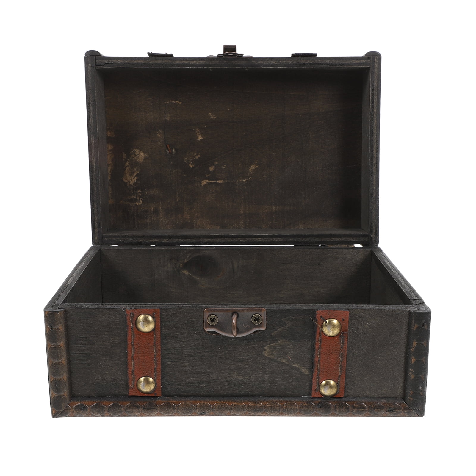 Raindrops Antique Wooden Treasure Chest With Metal Lock Treasure ...