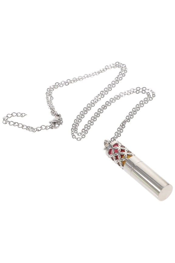 Aromatherapy Diffuser Necklace for Women with 3 Cotton Pads, Stainless Steel Pendant