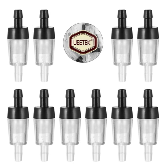 Raindrops Aquarium Air Check Valve One Way Flow Black for 20Pcs