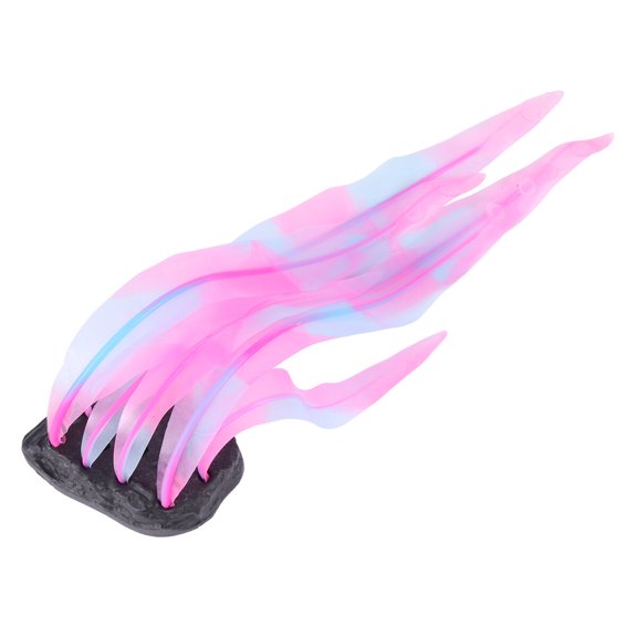 Raindrops Aquarium Landscaping Decoration Fish Tank Pink Silicone Chic 1 Set