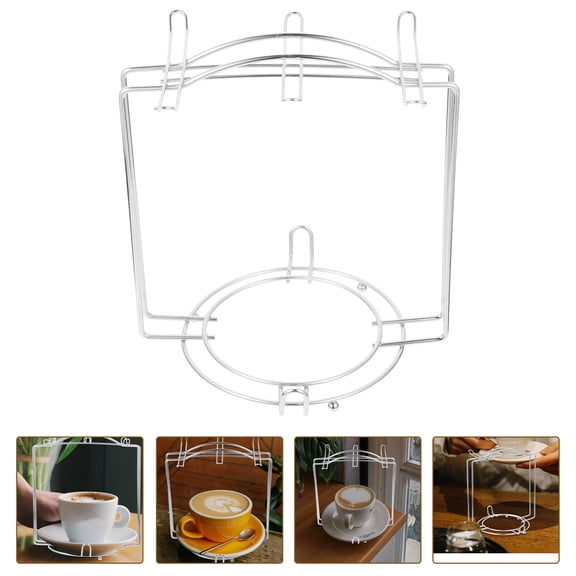 Raindrops Arch Shape Stable Base Iron Cup Holder Stand 1Set for Home Use and Cafe Tabletop Decoration