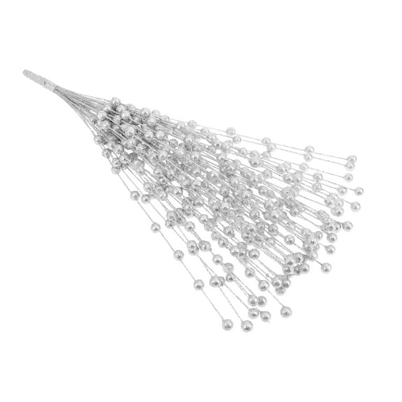 Raindrops Arrangement Artificial Christmas Picks Happy Bridal Silver