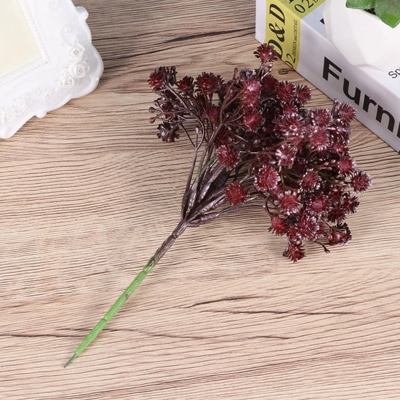 Raindrops Red Artificial Gypsophila Bouquet for Home Decor, Plastic Flower Arrangement, 1 Piece