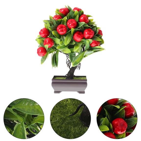 Raindrops  Artificial Plants for Home Decor Indoor Simulated Fruit Bonsai