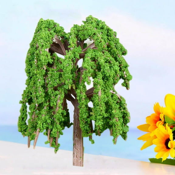 Raindrops Weeping Willow Tree Faux Green 1Set 2.1X2.0X1.3In