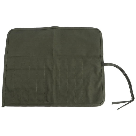 Raindrops Artists 1Set Green Canvas Paint Brush Bag Organizer with Roll-up Design