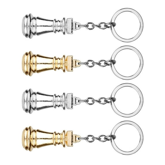 Raindrops Assorted Color Chess Keychain Alloy Bag Pendant for Decoration Perfect Gift for Chess Lovers 4pcs