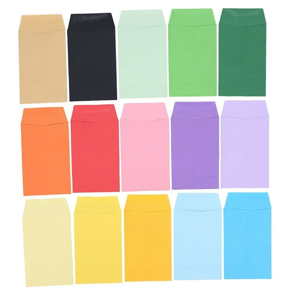 Raindrops Pattern Colored Paper Envelopes for Letters and Small Items, 50 Pieces, and Decorative