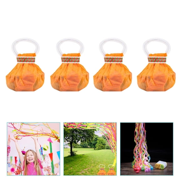 LABRIMP 4-Pack Party Favors Confetti Streamers Lightweight Handheld Streamers for Birthday, Home, and Celebration Events