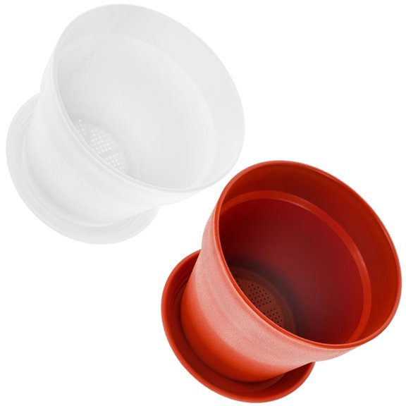 Raindrops 2Sets Multipurpose Plastic Planter Pots with Tray and Drainage Hole Suitable for Succulent and Flower Planting