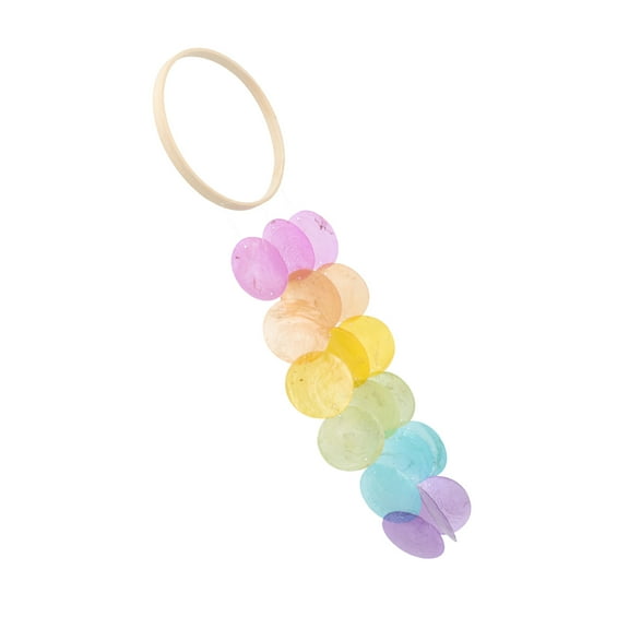 Raindrops Assorted Color Wind Chime Pendant for Decoration Made of Synthetic Material with Durable Design 7 Inch
