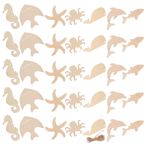 Raindrops Assorted Color Wood Cutout Slice for DIY Projects Perfect for Crafting and Home Decor 70 Pieces