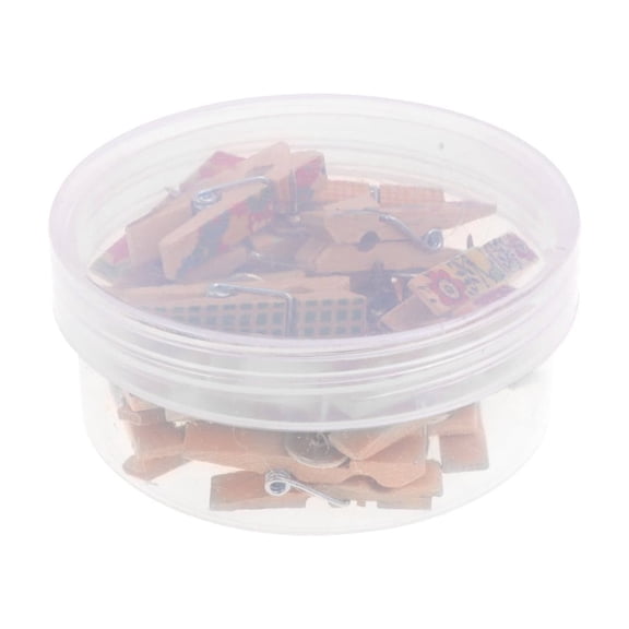 FOMIYES Mini Wood Tacks, 20 Assorted Color Pieces for Crafts, Office, Home, Bulletin Boards, and Projects