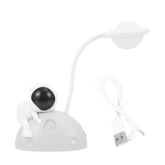 Raindrops Astronaut Shaped LED Light Adornment with USB Charging for Kids Room Decoration White Plastic 3.5x2.8x4.2 Inches