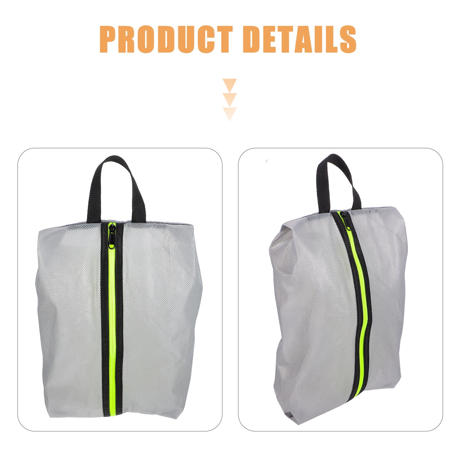 Raindrops Grey Athletic Shoe Storage Bag Sneaker Holder Travel Organizer 40x22cm Carrying Case