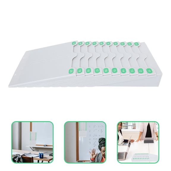 Raindrops Attendance Cards Holder 20 Pockets Rack Time Slot Rack For Attendance Machine