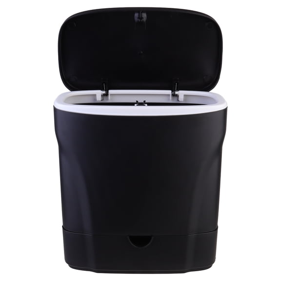 Raindrops Multifunctional Car Storage Box with Drawer Design for Trash and Sundries ABS Black Space Saving 1PC