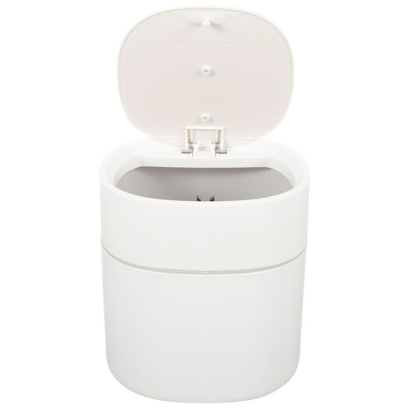Raindrops  Automatic Trash Can Kitchen Bin Mini Trashcan with Lid Small Cans White