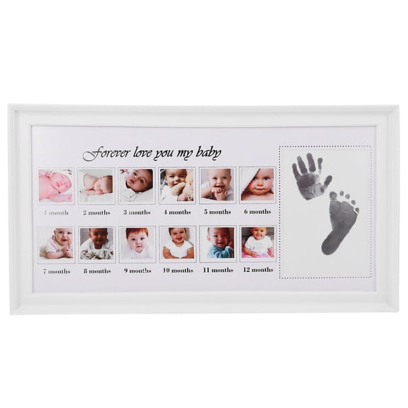 Raindrops Infant Handprint Picture Frame Simple Design White PP Frame 1Pack