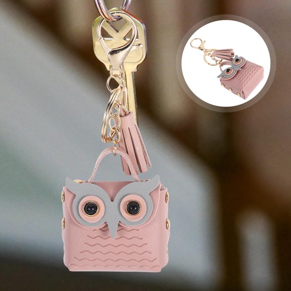 Raindrops Back to School Purse Charms For Handbags Owl Wallet Cute Design PU 1Pack For Women Daily Use