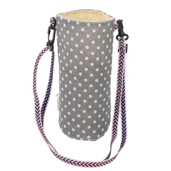 Raindrops Portable Grey Water Bottle Sling Bag with Scratch Resistant Material