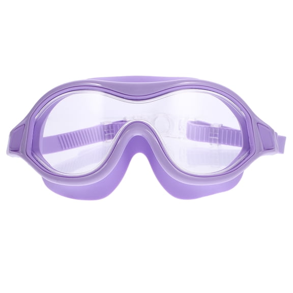Raindrops Wide Curved Frame Purple Goggles for Swimming Use, Lightweight and Portable