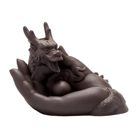 Raindrops Backflow Incense Burner Dragon Shaped Aromatherapy Ornament for Home Relaxation Ceramics Assorted