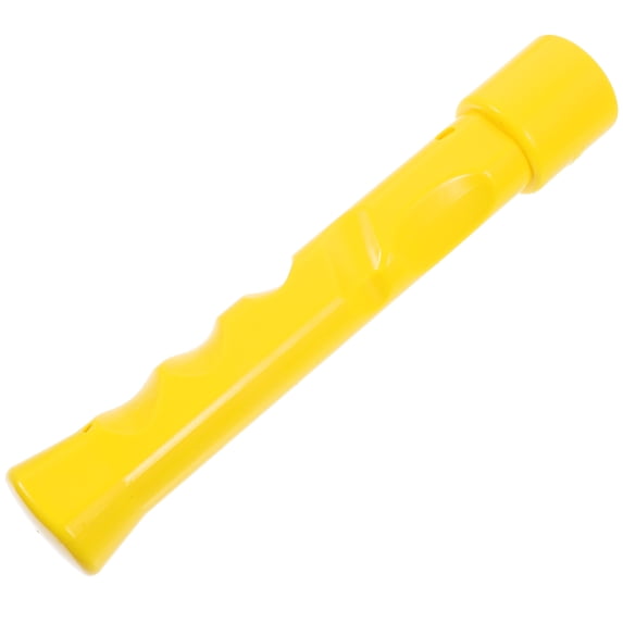 Raindrops Badminton Training Aid Abs Yellow Grip Practice Cylindrical Handle 1Pcs 7.5X1.3X1.3In