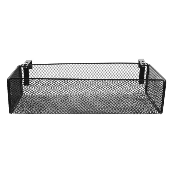 FOMIYES Sturdy Iron Balcony Flower Rack with Hanging Design and Protective Mesh Basket