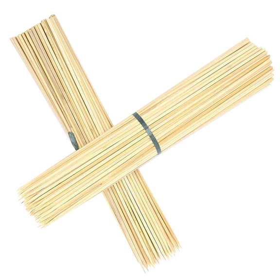 FOMIYES 2Packs Beige Bamboo Skewers for Outdoor Bbq Use Perfect for Seafood and Steak
