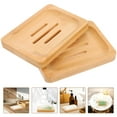 thumbnail image 1 of Raindrops Bamboo Soap Dish 2Pcs Set Water Filtration Design For Bathroom Use, 1 of 7