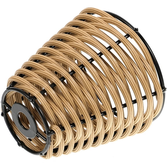 Raindrops Bamboo lampshade Coffee Color for Home Use Woven Pendant String Shade Miniature Lamp Cover Small Size