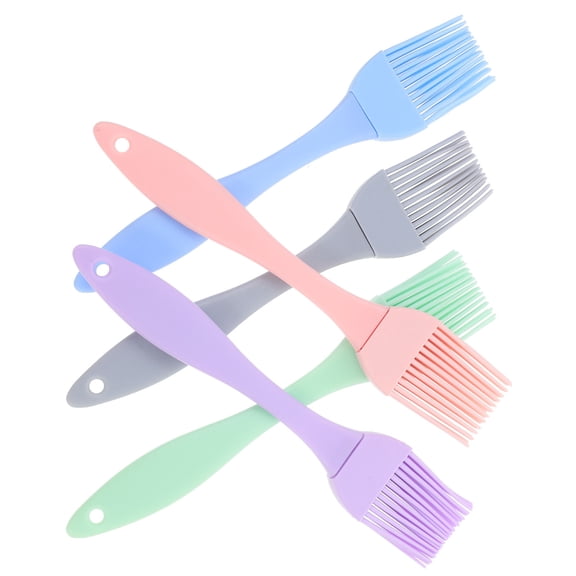 Raindrops Barbecue Brush for Baking and Grilling with Durable PP and Silicon Material Assorted Friendly and Reusable 5 Pieces