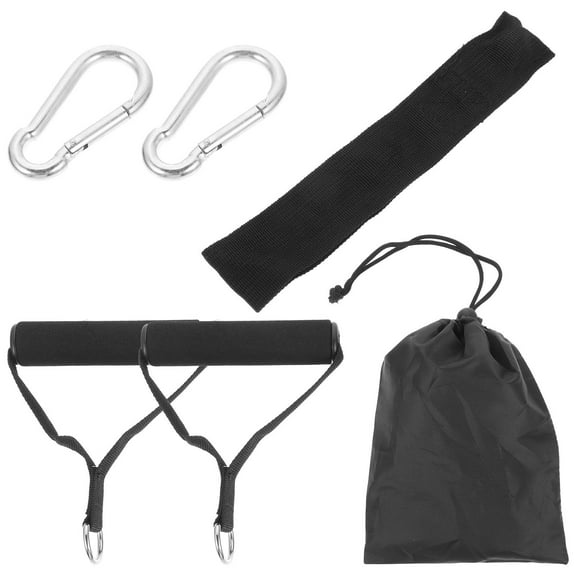 SHINYPASING Gym Accessories Resistance Band Handles Non-slip Metal 1 Set