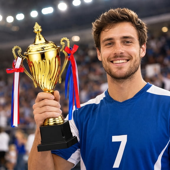 FOMIYES Big Metal Trophy Cup for Sports Competitions and Celebrations