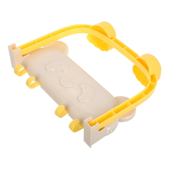 Raindrops Foldable Basin Rack Yellow ABS No-Drill Easy Install Bathroom Organizer