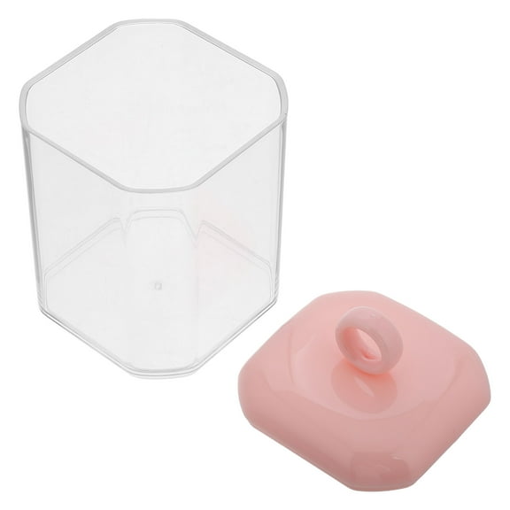 Raindrops Bathroom Organizer With Lid Cotton Swab Box Makeup Vanity Organizer Cotton Pad Holder Toothpick Container Floss Pick Holder Storage Box