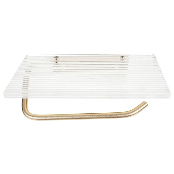 Raindrops 1Pack Toilet Paper Wall Shelf Paper Rack With Shelf Acrylic And Iron