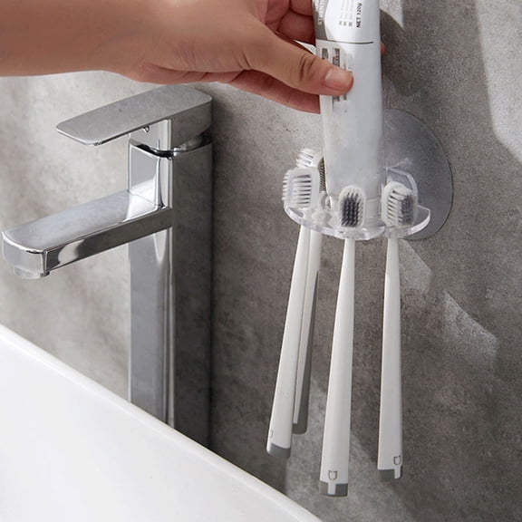 Raindrops Bathroom Toothbrush Holder Made of Plastic for Storage Use Assorted Color Waterproof and Space Saving