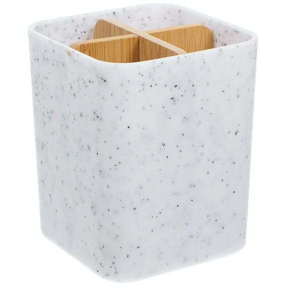 FOMIYES Toothpaste Holder for Bathroom Toothbrush Station Bamboo 1Pcs