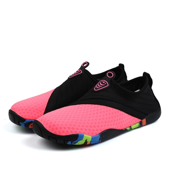 FOMIYES 1Pair Pink Outdoor Swimming Shoes for Adults Breathable Non Slip Surf Diving Beach Shoes