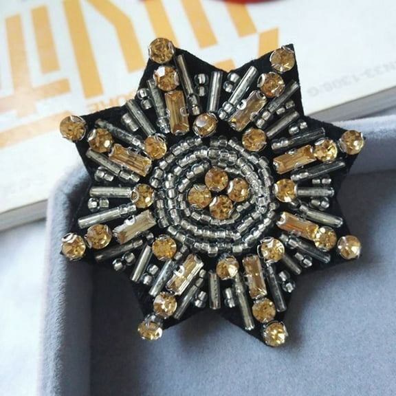 Raindrops Bead Sewing Patches for Decor Assorted Color Durable and Practical for Long Term Use 3pcs