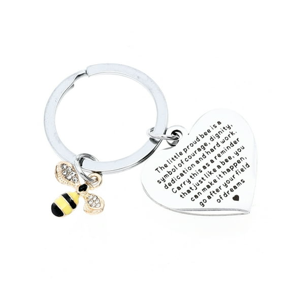 Raindrops Bee Key Pendant 1Pack Keychain for Teachers Day present and Everyday Use