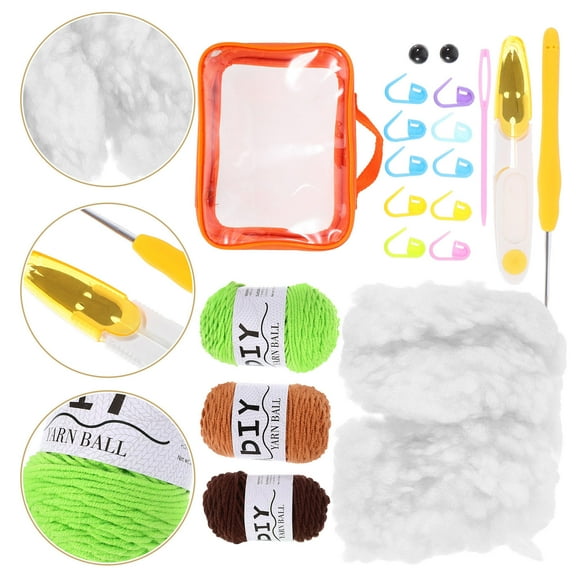 Raindrops  Beginner Knitting Kit for Adults Crochet Material Beginners