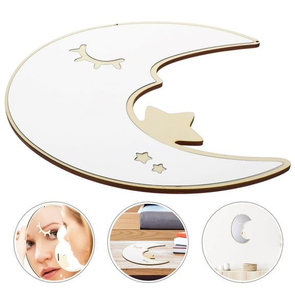 Raindrops Beige Acrylic Decorative Mirror for Kids Room Easy to Install Water Resistant Design 1pc