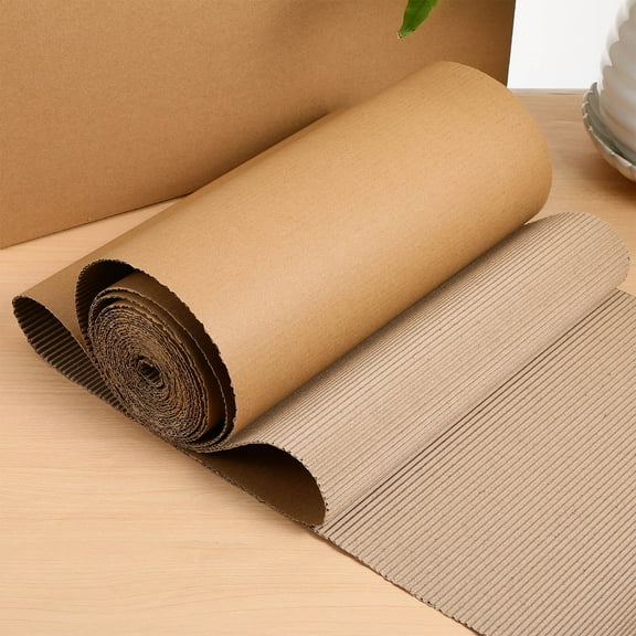 Raindrops Beige Corrugated Paper Roll, Easy to Cut, and Versatile for Packaging, Crafts, and Shipping