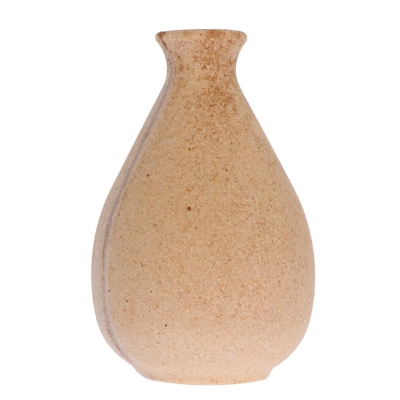 Raindrops Flower Vase Beige Wood 1Pcs Square
