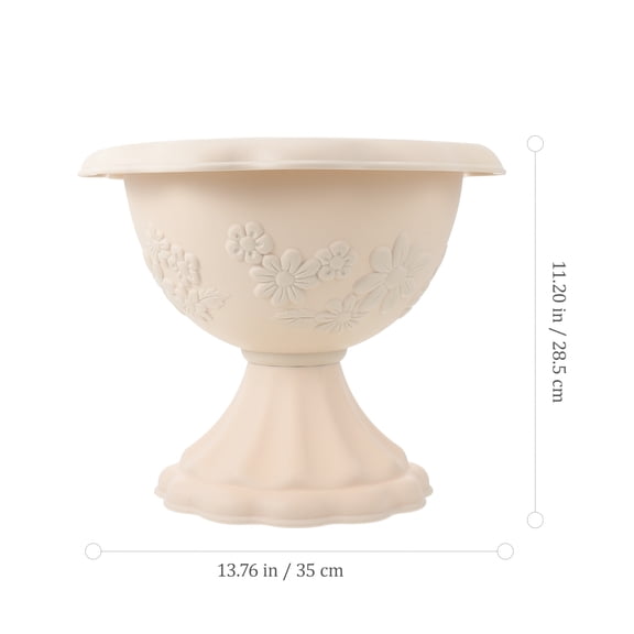 Raindrops Beige Resin Flower Pot Creative European Style Decorative Plant Holder for Storage Use 1pc
