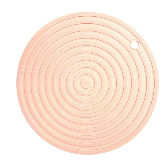 Raindrops Beige Silicone Bowl Pad and Plate Mat with Heat Insulation for Kitchen Dining Table