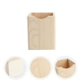 thumbnail image 1 of Raindrops Beige Wood Container for Pencil Holding Single Compartment Design Smooth Surface Eco Friendly Storage Box 2 Pcs, 1 of 8